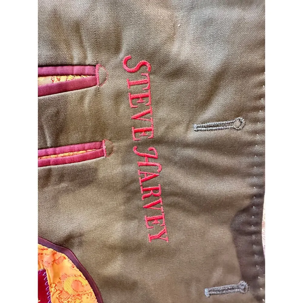 Steve Harvey Code Red 42R Brown Merino Wool Sport Coat Blazer Super 120s
